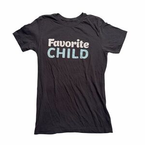 Favorite Child Graphic Tee - Black with Light Blue Text